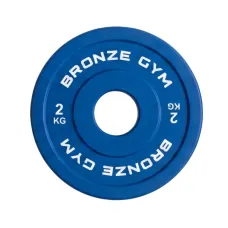 Диск олимпийский BRONZE GYM тяжелоатлетический синий 2 кг