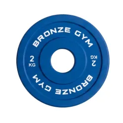Диск олимпийский BRONZE GYM тяжелоатлетический синий 2 кг