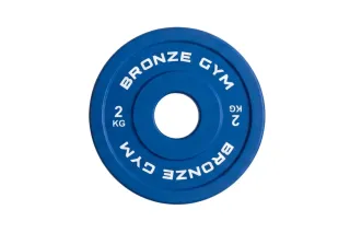 Диск олимпийский BRONZE GYM тяжелоатлетический синий 2 кг