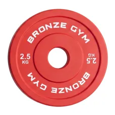 Диск олимпийский BRONZE GYM тяжелоатлетический красный 2,5 кг