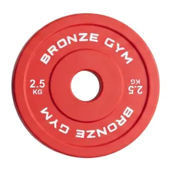 Диск олимпийский BRONZE GYM тяжелоатлетический красный 2,5 кг