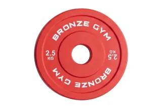 Диск олимпийский BRONZE GYM тяжелоатлетический красный 2,5 кг