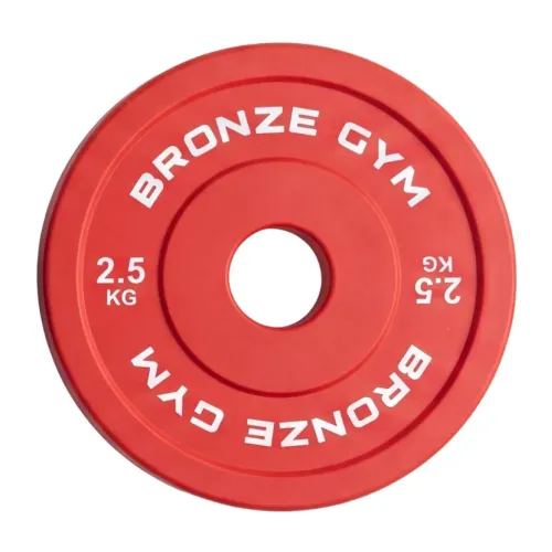 Диск олимпийский BRONZE GYM тяжелоатлетический красный 2,5 кг