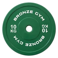 Диск олимпийский BRONZE GYM тяжелоатлетический зеленый 10 кг