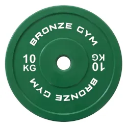 Диск олимпийский BRONZE GYM тяжелоатлетический зеленый 10 кг