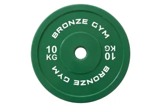 Диск олимпийский BRONZE GYM тяжелоатлетический зеленый 10 кг