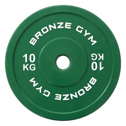 Диск олимпийский BRONZE GYM тяжелоатлетический зеленый 10 кг