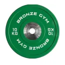 Диск олимпийский BRONZE GYM тяжелоатлетический зеленый 10 кг