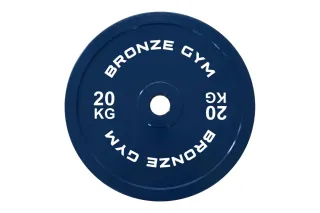 Диск олимпийский BRONZE GYM тяжелоатлетический синий 20 кг