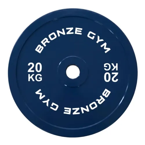 Диск олимпийский BRONZE GYM тяжелоатлетический синий 20 кг