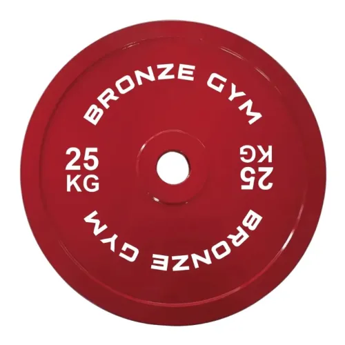 Диск олимпийский BRONZE GYM тяжелоатлетический красный 25 кг