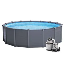 Каркасный бассейн Intex Graphite Gray Panel 26382
