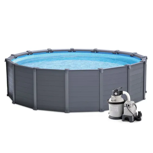 Каркасный бассейн Intex Graphite Gray Panel 26382