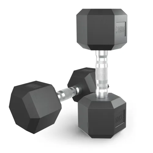 Гантель гексагональная UNIX Fit обрезиненная 10 кг, 2 шт