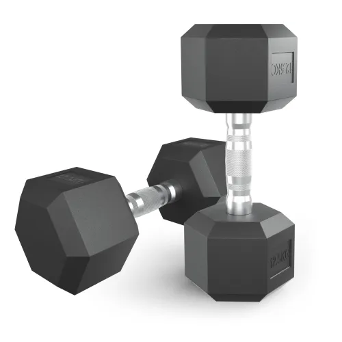 Гантель гексагональная UNIX Fit обрезиненная 12,5 кг, 2 шт.