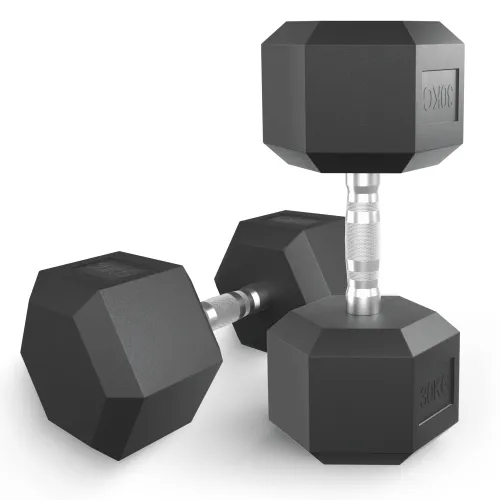 Гантель гексагональная UNIX Fit обрезиненная 30 кг / шт