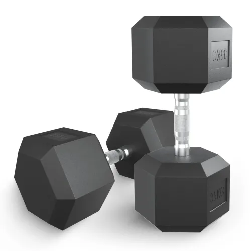 Гантель гексагональная UNIX Fit обрезиненная 35 кг / шт