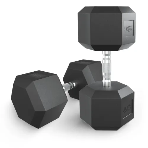 Гантель гексагональная UNIX Fit обрезиненная 45 кг / шт
