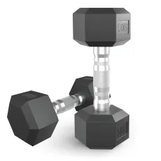 Гантель гексагональная UNIX Fit обрезиненная 5 кг, 2 шт