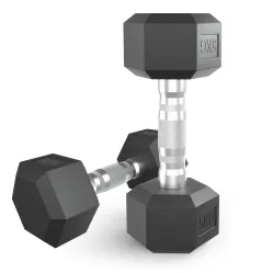 Гантель гексагональная UNIX Fit обрезиненная 5 кг, 2 шт