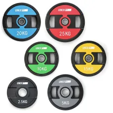 Набор дисков уретановых с хватом UNIX Fit PRO от 2,5 до 25 кг, 6 шт