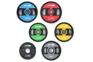 Набор дисков уретановых с хватом UNIX Fit PRO от 2,5 до 25 кг, 6 шт