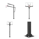 Баскетбольная стойка стационарная UNIX Line B-Stand-TG PRO 72"x42" (180 х 105 см) R45 H230-305 см