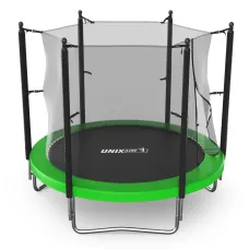 Батут UNIX Line Simple 8 ft (244 см) с внутренней защитной сеткой, зеленый