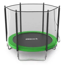 Батут UNIX Line Simple 8 ft (244 см) с внешней защитной сеткой, зеленый