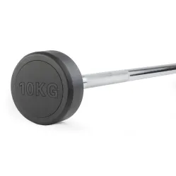 Штанга неразборная обрезиненная 10 кг Прямой гриф. VictoryFit VF-DX4100