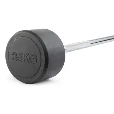 Штанга неразборная обрезиненная 35 кг Прямой гриф. VictoryFit VF-DX4350