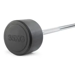 Штанга неразборная обрезиненная 35 кг Прямой гриф. VictoryFit VF-DX4350