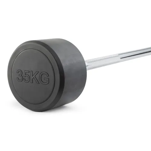 Штанга неразборная обрезиненная 35 кг Прямой гриф. VictoryFit VF-DX4350