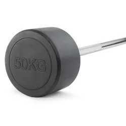 Штанга неразборная обрезиненная 50 кг. Прямой гриф. VictoryFit VF-DX4500