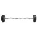 Штанга неразборная обрезиненная 30 кг Изогнутый гриф. VictoryFit VF-DX5300