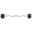 Штанга неразборная обрезиненная 35 кг Изогнутый гриф. VictoryFit VF-DX5350