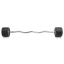 Штанга неразборная обрезиненная 40 кг Изогнутый гриф. VictoryFit VF-DX5400