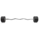 Штанга неразборная обрезиненная 50 кг Изогнутый гриф. VictoryFit VF-DX5500