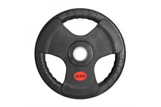 Диск 51 мм обрезиненный с 3-мя хватами 20 кг, VictoryFit VF-S512000